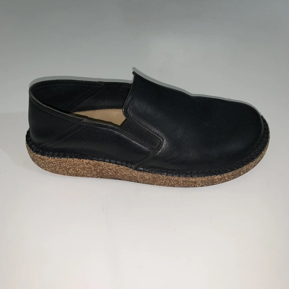 Birkenstock Shoes Mens Size 10 Black Leather Slip On Clog Comfort  EU 43
